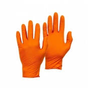 Warrior Protects DWGL055 Powder-Free Disposable Hygiene Gloves (Orange)